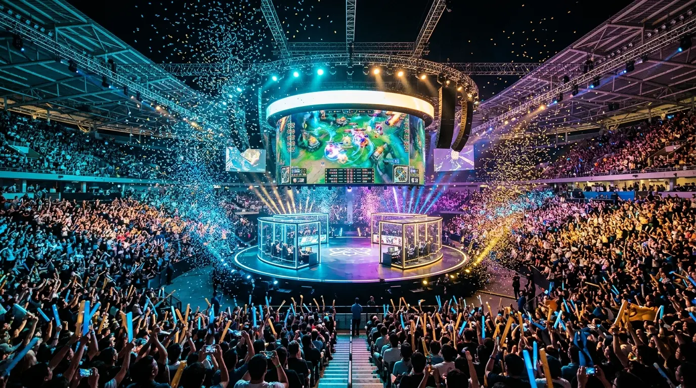 Scena główna turnieju Worlds League of Legends z publicznością